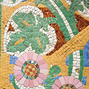 Tile mosaic on Palau de La Musica