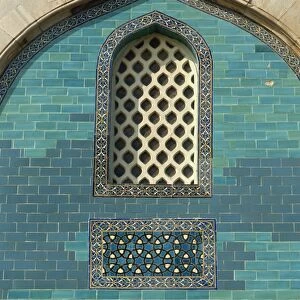 Tiles on the Green Mausoleum (Yesil Turbe), Bursa, Anatolia, Turkey, Asia Minor, Eurasia