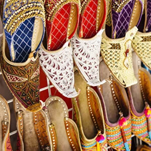 Traditional Arabic slippers for sale in a souk, Deira, Dubai, United Arab Emirates
