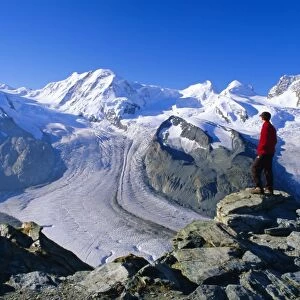 View towards Liskamm and the Gorner Glacier