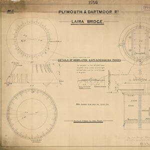 Plymouth & Dartmoor Railway Laira Bridge - Details of Bedplates Caps & Reducing Pieces [1904]