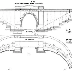 St Leonards Tunnel East Entrance Elevation and Plan [c1925]