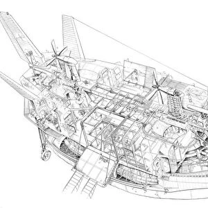 Westland SR-N3 Cutaway Drawing