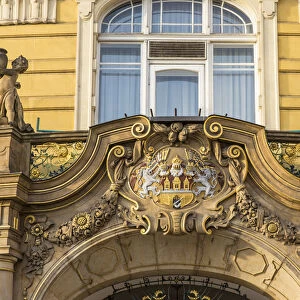 Art Nouveau building on Old Town Square, Prague, Czech Republic