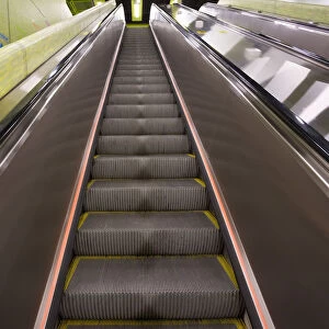Asia, China, Hong Kong, MTR station, escalator