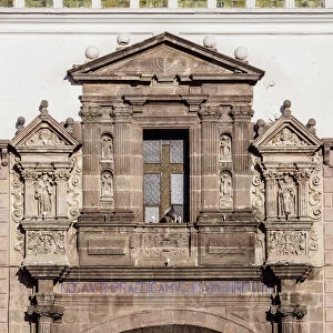 Church of Santo Domingo, detailed view, Plaza de Santo Domingo, Old Town, Quito, Pichincha