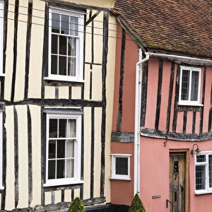 The crooked houses in Lavenham, Suffolk, England