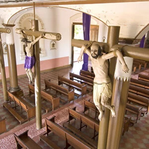 Crucifixtion statues, El Cavario Church, Leon, Nicaragua
