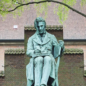 Denmark, Zealand, Copenhagen, Christianborg Palace, statue of philosopher, Soren