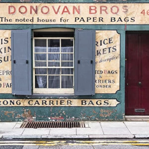 Donovan Bros paper bags shop in Spitalfields, London, England