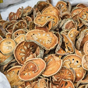 Dried fruid for sale in a market on Yaowarat Road, Chinatown, Bangkok, Thailand