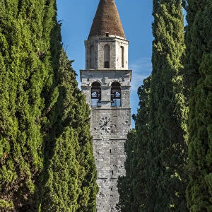 Europe, Italy, Friuli-Venezia-Giulia. Bell tower of the abbey of Aquileia