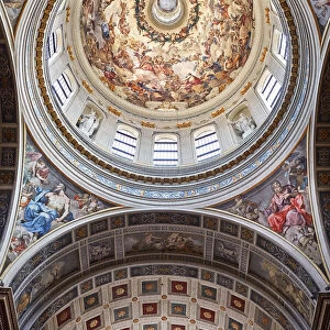 Frescoes on the interior dome of the "Basilica of Sant Andrea"