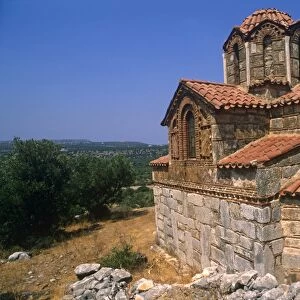 Greece, Peloponnese, Laconia, Mani, nr Kitta. The ancient Greek Orthodox church of Sergios