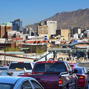 International Border Crossing Into El Paso, Texas From Ciudad Juarez, Mexico, Paso del Norte Port Of Entry