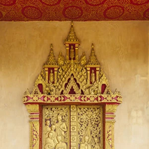 Laos, Luang Prabang, Santi Chedi, Peacfulness Pagoda, exterior detail