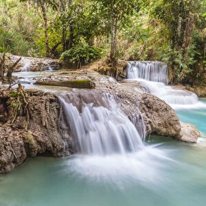 Laos, Luang Prabang, Tat Kuang Si Waterfall