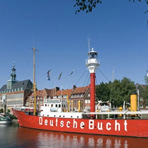 Lightship the German Bay, Ratsdelft, Emden, East Friesland, Lower Saxony, Germany