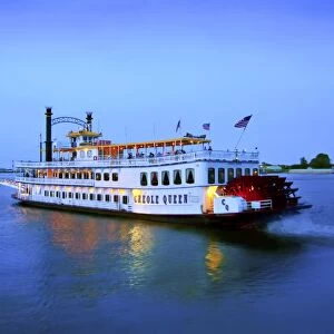 Louisiana, New Orleans, Creole Queen Steamboat, Mississippi River