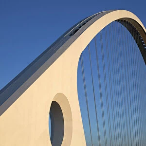 The main arch of the "Calatrava Bridge", designed by architect Santiago