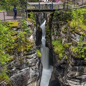Maligne Falls at Maligne Canyon, Jasper National Park, Alberta, Canada