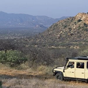 Mobile safari in Kenya with Samburu moran warriors as game spotters