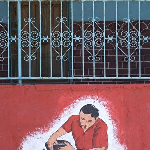 Nicaragua, San Juan de Oriente, Artesians, Pottery, Wall Painting