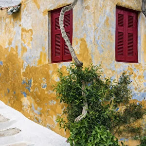 Picturesque corner of the neighborhood of Anafiotika, Athens, Attica, Greece