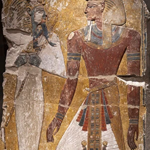 Relief of Pharaoh Seti in front of the God Osiris, Neues Museum, New Museum