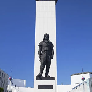 Statue in front of National Theatre, Bratislava, Slovakia