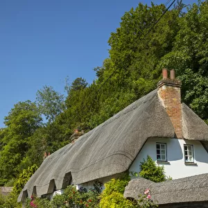 Thatched cottage, Wherwell, Hampshire, England, UK