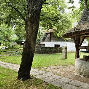 Traditional well from Maramures region. The National Village Museum (Muzeul Satului)