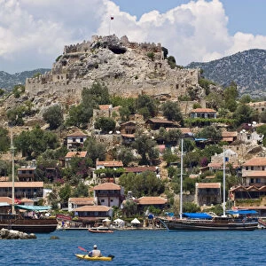 Turkey, Mediterranean Coast, Antalya Province, Kalekoy, Crusader fortress