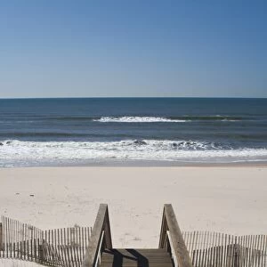 USA, New York, Long Island, The Hamptons, Westhampton Beach, beach view from beach stairs