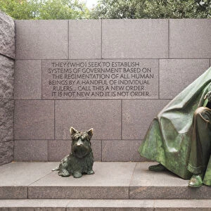 USA, Washington DC, monument to former President Franklin Delano Roosevelt, FDR