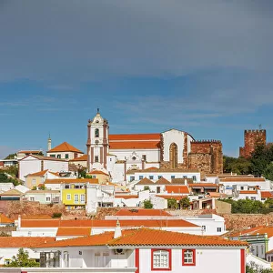 View of the old town with the castle and cathedral in Silves, Algarve, Portugal