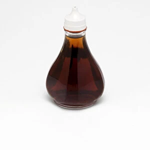Food, Condiment, Vinegar, A bottle of malt vinegar on a white background