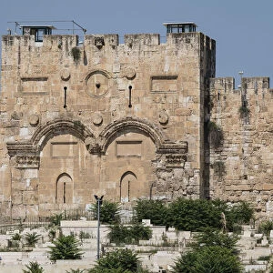 The Mercy Gate or Golden Gate on the east side of the Temple Mount