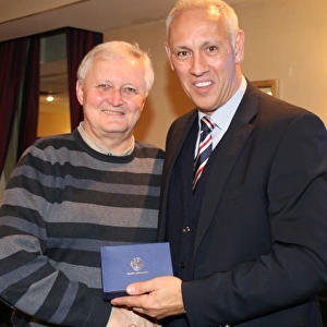 Mark Hateley and Winning Racegoer Celebrate Charity Race Night Victory with Rangers Football Club (2008)