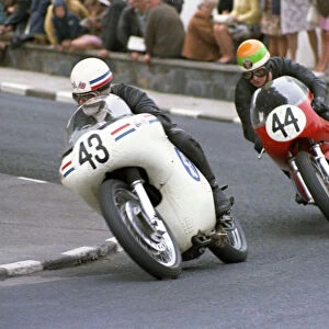 Bernie Lund (AJS) and Tony McGurk (Aermacchi) 1968 Junior TT