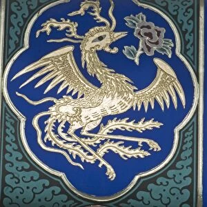 Phoenix in gold leaf on Temple of Heaven Beijing China