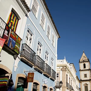 Brazil, state of Bahia, Salvador. Pelourinho (Old City) UNESCO. Historic town square, church of St