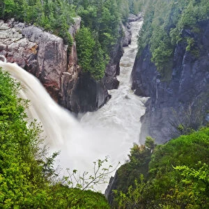 Canada, Ontario, Terrace Bay. Aguasabon Falls at Aguasabon Gorge
