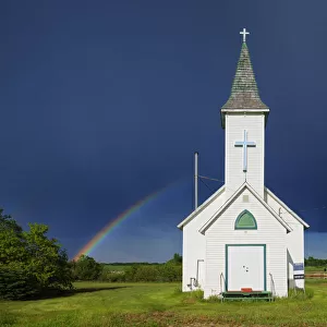 Canada, Saskatchewan, Wroxton. Rainbow and Bethel Lutheran Church