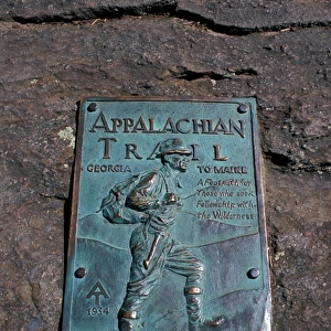 Chattahoochee N. F. GA. The southern terminus sign of the Appalachian Trail on Springer