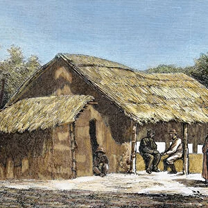 Dr. David Livingstones (1813-1873) hut. Scottish explorer in the region of Ujiji