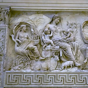 Earth Mother Roman Goddess Statue Ara Pacis Altar of Augustus Peace, Rome, Italy