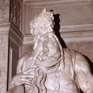 Europe, Italy, Rome. Statue of Moses, carved by Michelangelo, was part of the tomb of Julius II