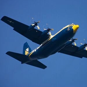 Fat Albert flyby kicks-off the Blue Angels performance at in San Francisco