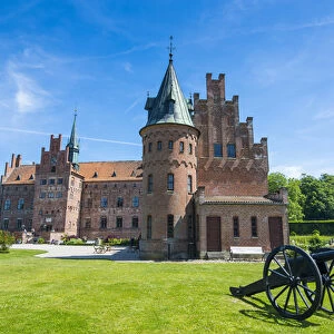 Historic cannon before Castle Egeskov, Denmark
